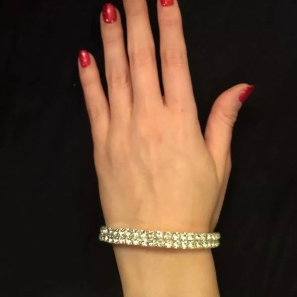 Women’s sterling silver plated bracelet bridal